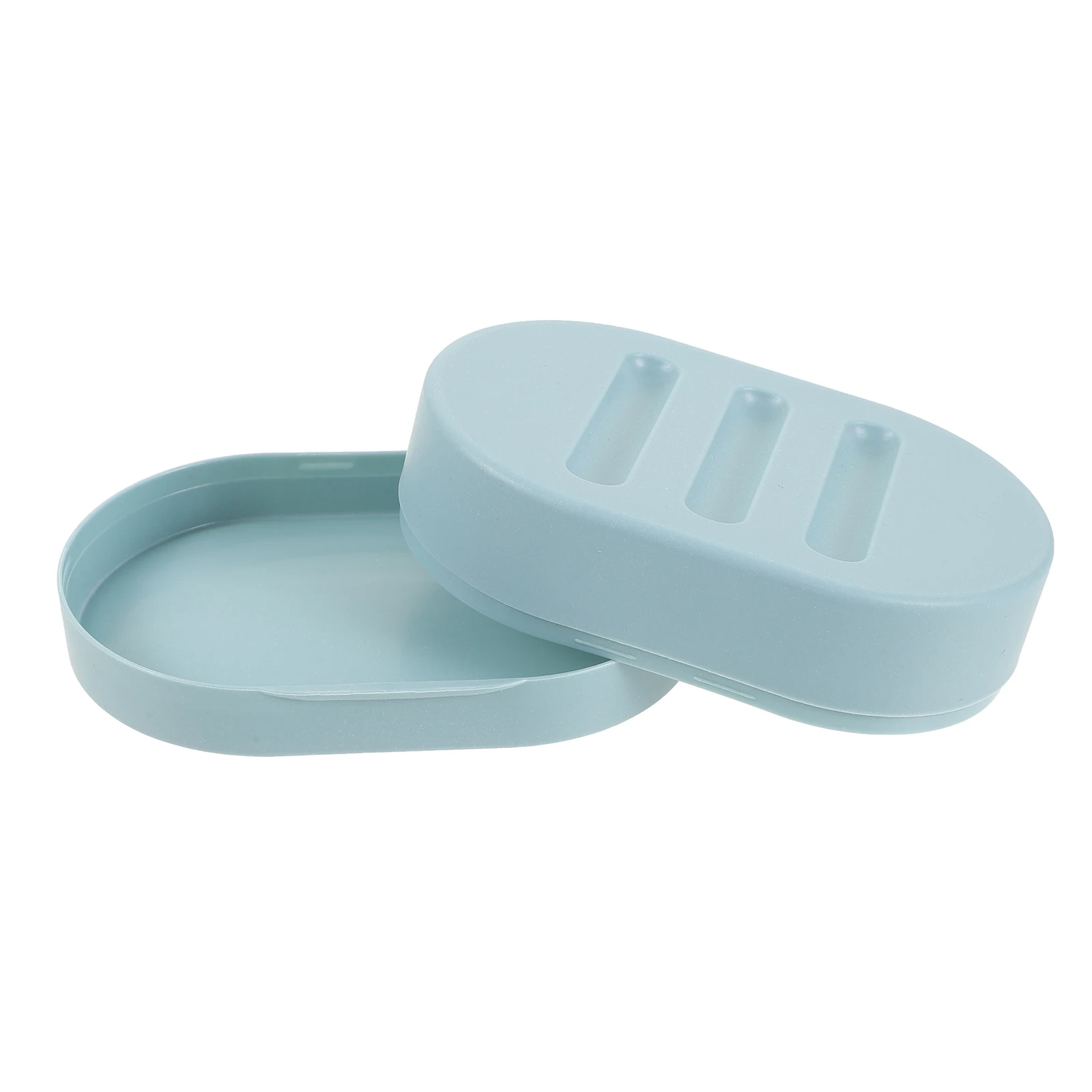

1pc Portable Box Large Size Sealed Portable Box Case For Bar Gym Soap Soap Case Travel Tray Outdoor Use Green