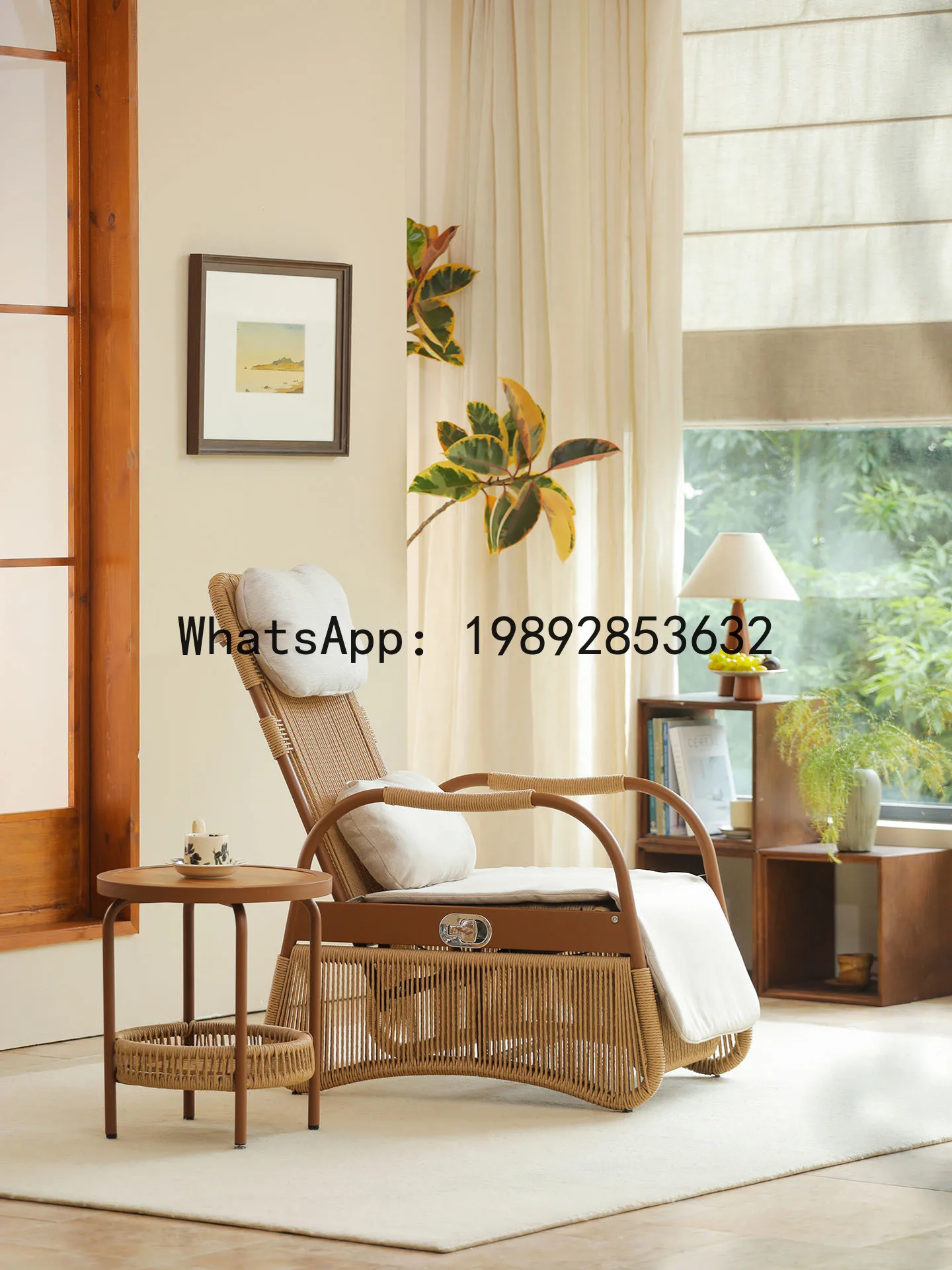 ZK Living Room Home Use, Three-in-One Chair for Sitting, Lying, and Sleeping, Leisure Lazy Nap Zero Gravity Sofa Rattan Chair