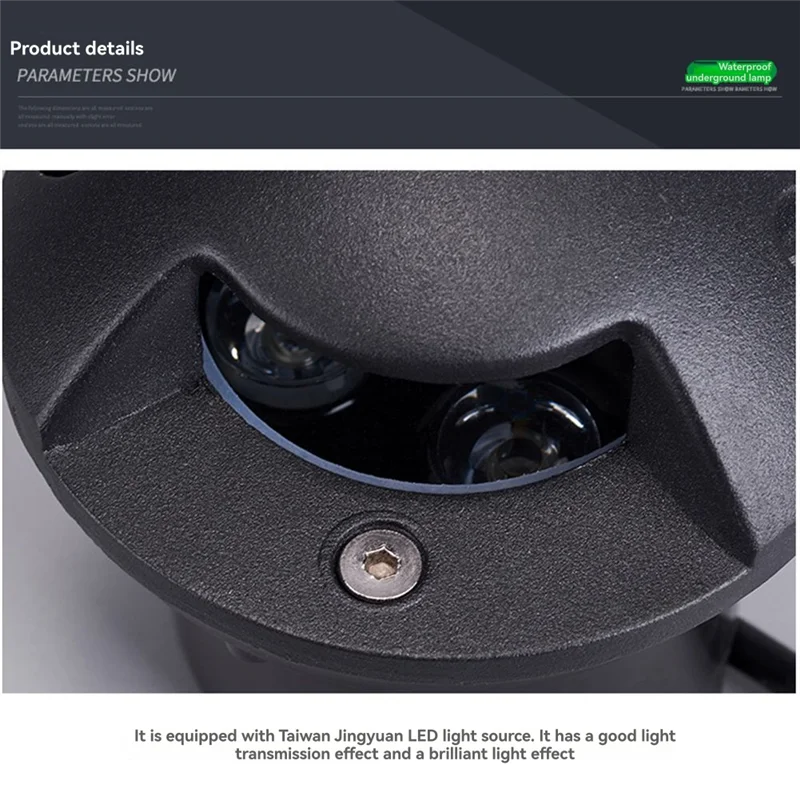 ABRB-Outdoor Recesso Lâmpada de Piso Subterrâneo 2 Lados 3W LED Iluminação de Paisagem Holofotes Jardim Waterporrf AC85-265V