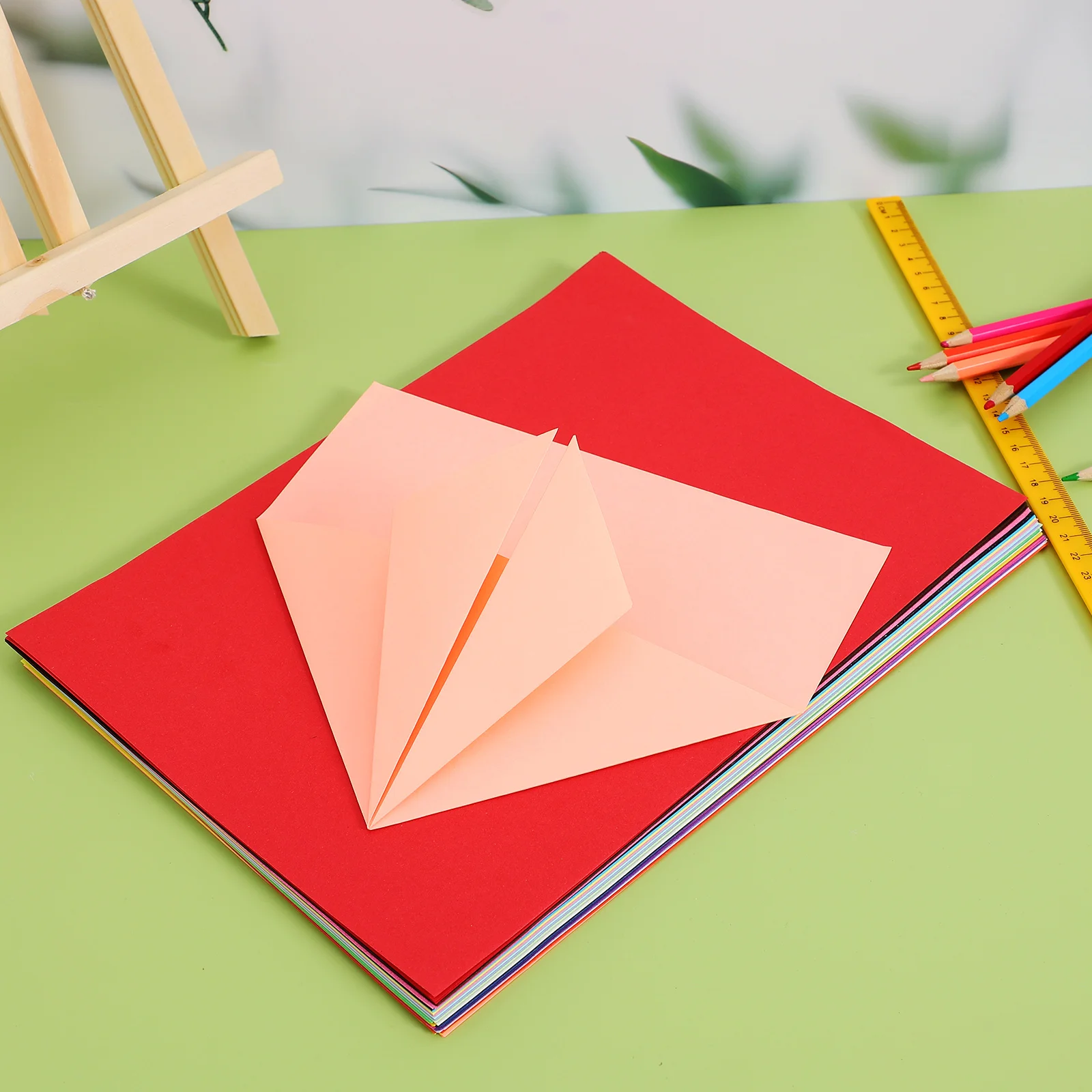 100 Sheets Color Paper Cardstock Thick Sturdy Colored Card Stock for Crafts Origami Sheets Cards Scrapbooking Multi Colored