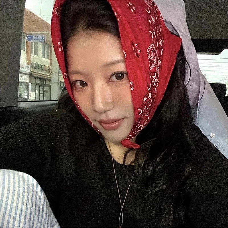 

Street Atmosphere, Spicy Girl, Cashew Flower Square Scarf, Street Dance Headband, Pants Scarf, Hip-hop Headscarf, Scarf, Trendy