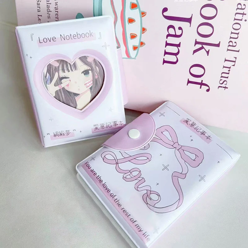 3-Inch Heart-Shaped Hollow Photo Card Holder With 32 Pockets – Waterproof Photocard Binder For Idol Photo Collection