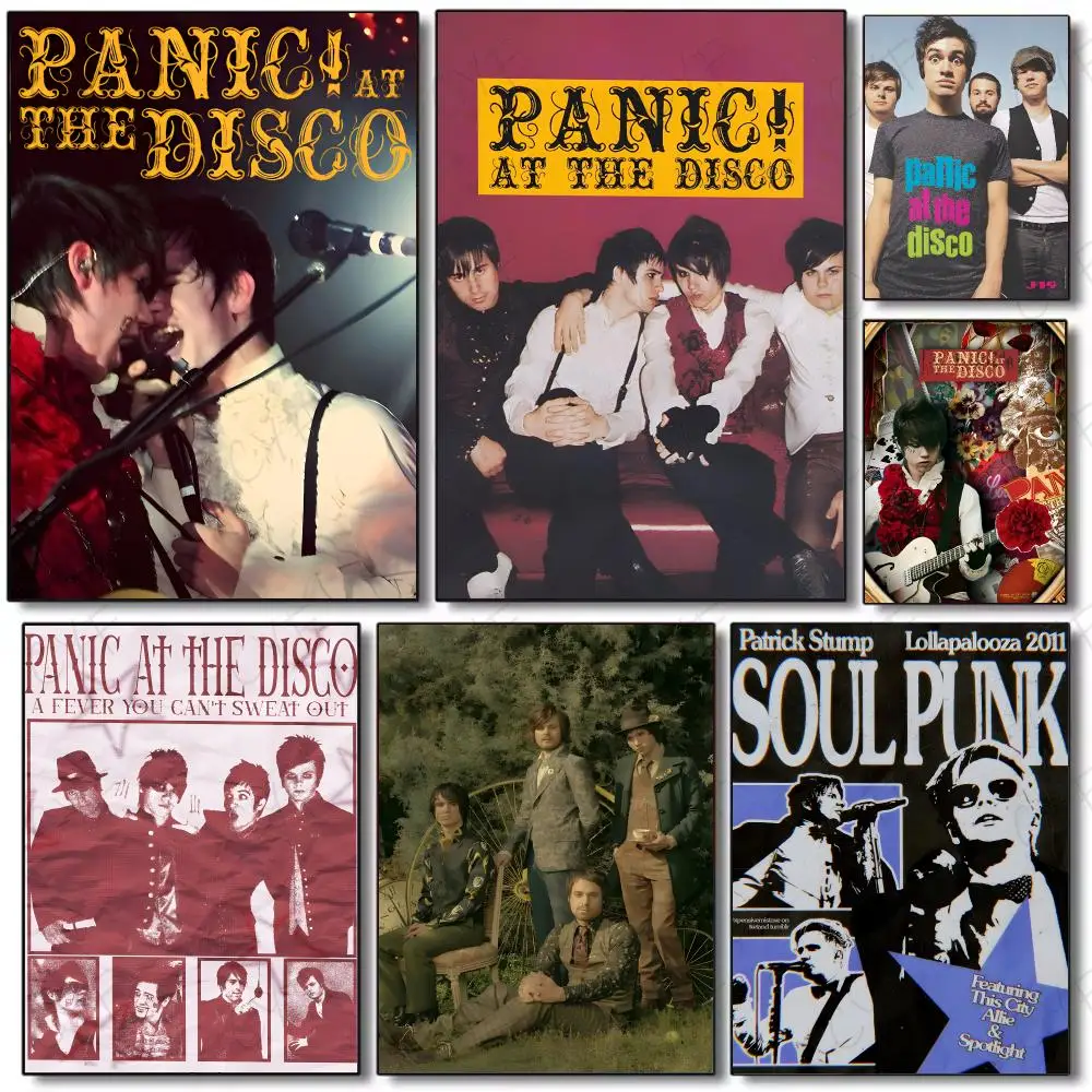 Band PopRock Panic! At The Disco Poster Painting Wall Art Mural for Living Room Home Decor and Gifts