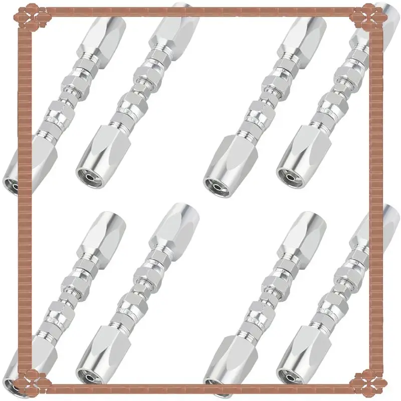 

24-Hour Delivery 8Pcs Hydraulic Hose Repair Kit, Reusable, 2-Wire Reusable Hydraulic Repair Fitting 1/4Inch