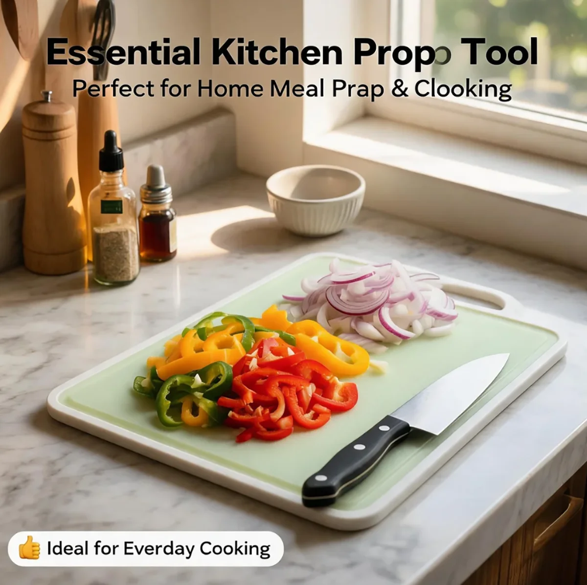 Kitchen Plastic Cutting Board, Translucent Cutting Board, Non-slip Vegetable Meat Cutting Board