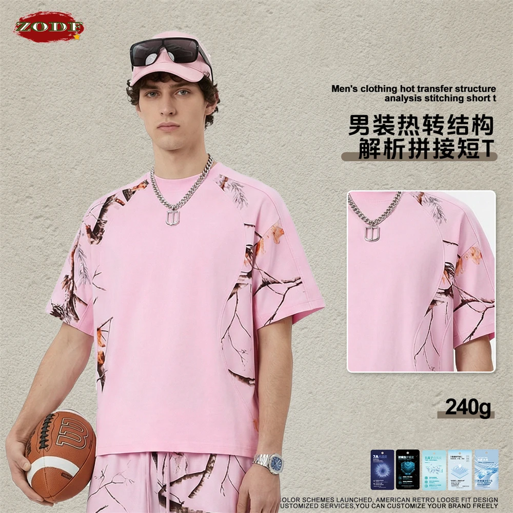 ZODF Fashion Summer Heat Transfer Printing 240gsm T Shirts For Man Unisex Quick Dry Cool Feeling Short Sleeve T-Shirt Tee HY1258