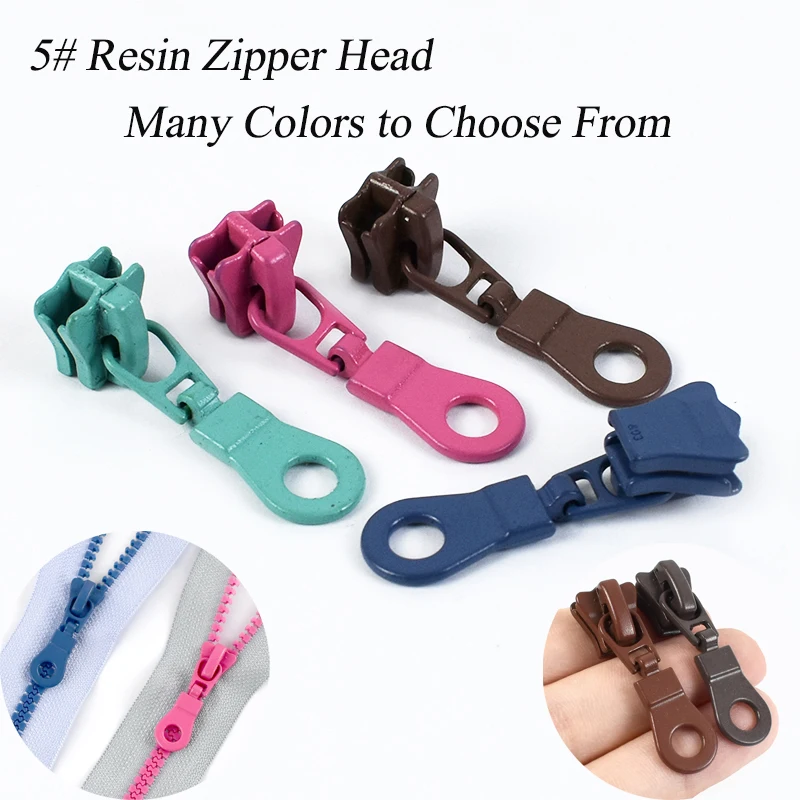 5/10/20Pcs Meetee 5# Resin Zipper Head Color Zip Slider Zippers Replace Kit Clothing Decor Zips Repair Kits DIY Sewing Accessory