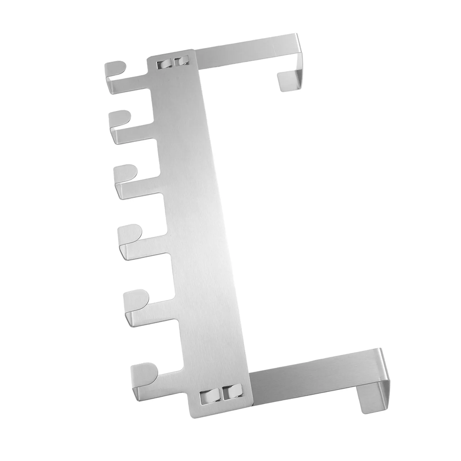 Metal Door Hanger Hook Over The Door Stainless Steel Space Optimizing Hanging Organizer for Closets Bathrooms Bedrooms Entryways
