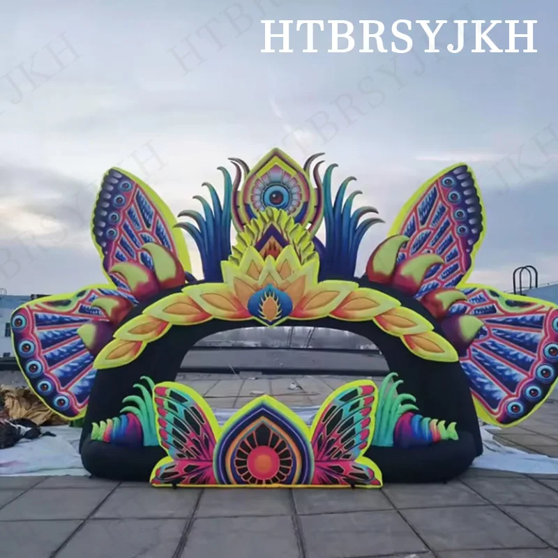 Giant butterfly style inflatable stage tent, inflatable model, outdoor mall activity props