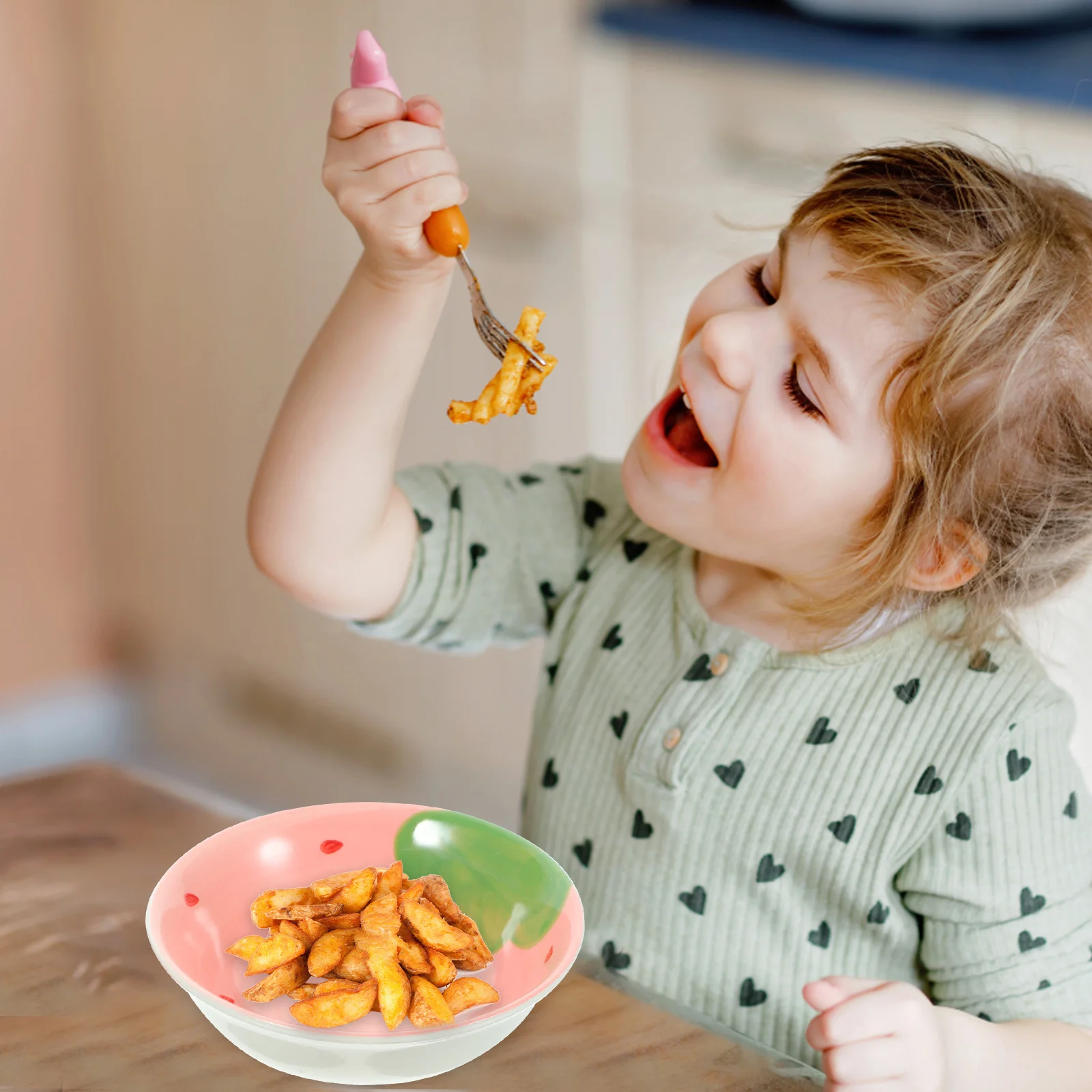 1 Juego de cuenco de cerámica de fresa, Kit de cuchara, cuenco para servir comida, ensalada, sopa, Ramen, postre, vajilla de cocina, vajilla de cocina