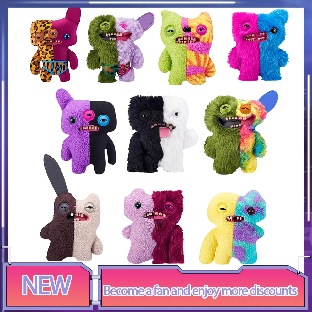

22cm Original Fuggler Plush Toys Funny Ugly Teeth Monster Stuffed Dolls Multi-color Cute Cartoon Doll Ornament Childern Gifts