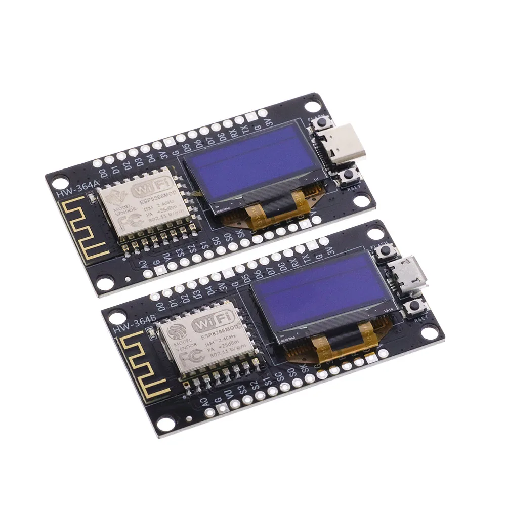 NodeMCU Development Board with 0.96‘’ OLED Display,CH340,ESP-12E WiFi Module,Micro Type-c USB for Arduino/Micropython ESP8266