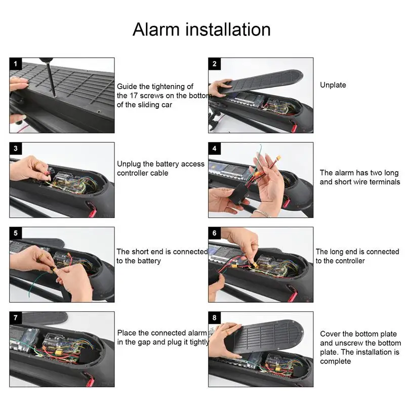 Anti Theft Scooter Alarm High Compatible Anti-Theft Alarm Detector With Loud Sound Anti Theft Vibration Motion Sensor Alarm