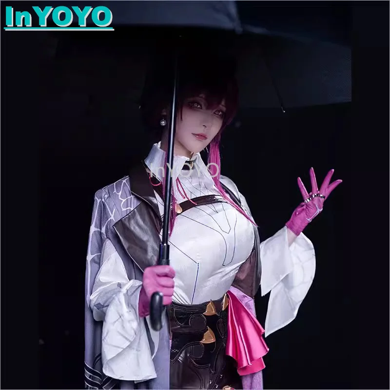 Inyoyo kafka cosplay kostüm honkai: star rail cosplay spiel anzug jacke hemd shorts uniform halloween party outfit für frauen s-