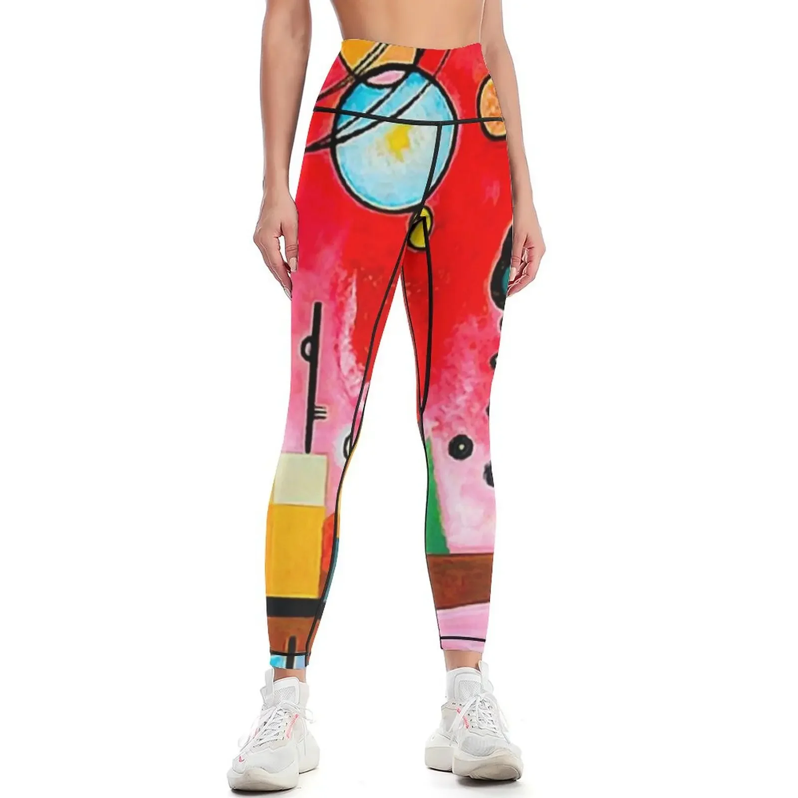 

Kandinsky - Heavy Red Leggings Legging sexy woman trousers gym womans Womens Leggings