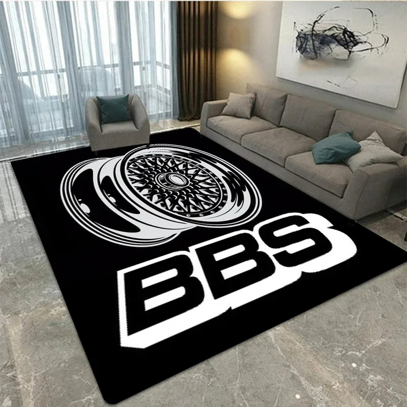 3D BBS Racing Printed Decorative Carpets Non Slip Rugs for Bedroom Kitchen Decor Home Hallway Balcony Floor Mat Soft Doormats