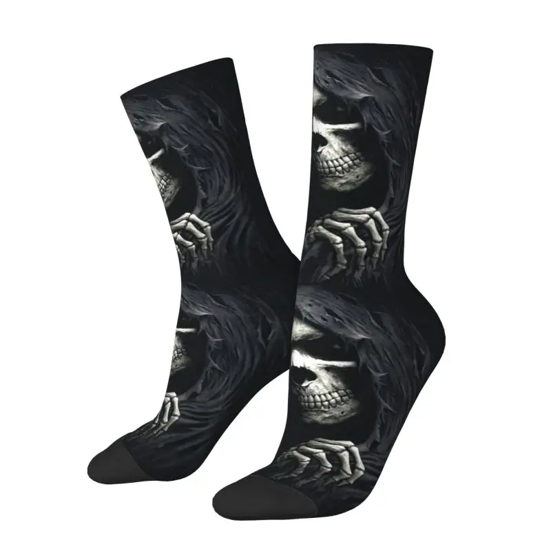 Cute Horror Gothic Grimm Reaper Socks Women Men Warm 3D Printed Death Skull Skeleton Basketball Sports Socks