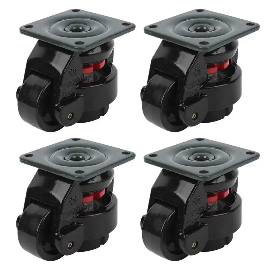 

4Pcs GD-60F Level Adjustment Caster Heavy Duty Industrial Roller Wheel Leveling Caster Wheel For Vending Machine Heavy Equipment