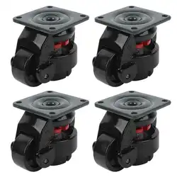 4Pcs GD-60F Level Adjustment Caster Heavy Duty Industrial Roller Wheel Leveling Caster Wheel For Vending Machine Heavy Equipment
