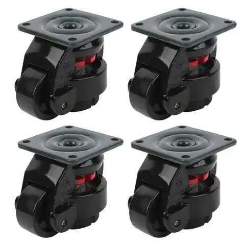 4Pcs GD-60F 레벨 조정 캐스터 헤비 듀티 산업용 롤러 휠 레벨링 캐스터 휠 자동 판매기 중장비