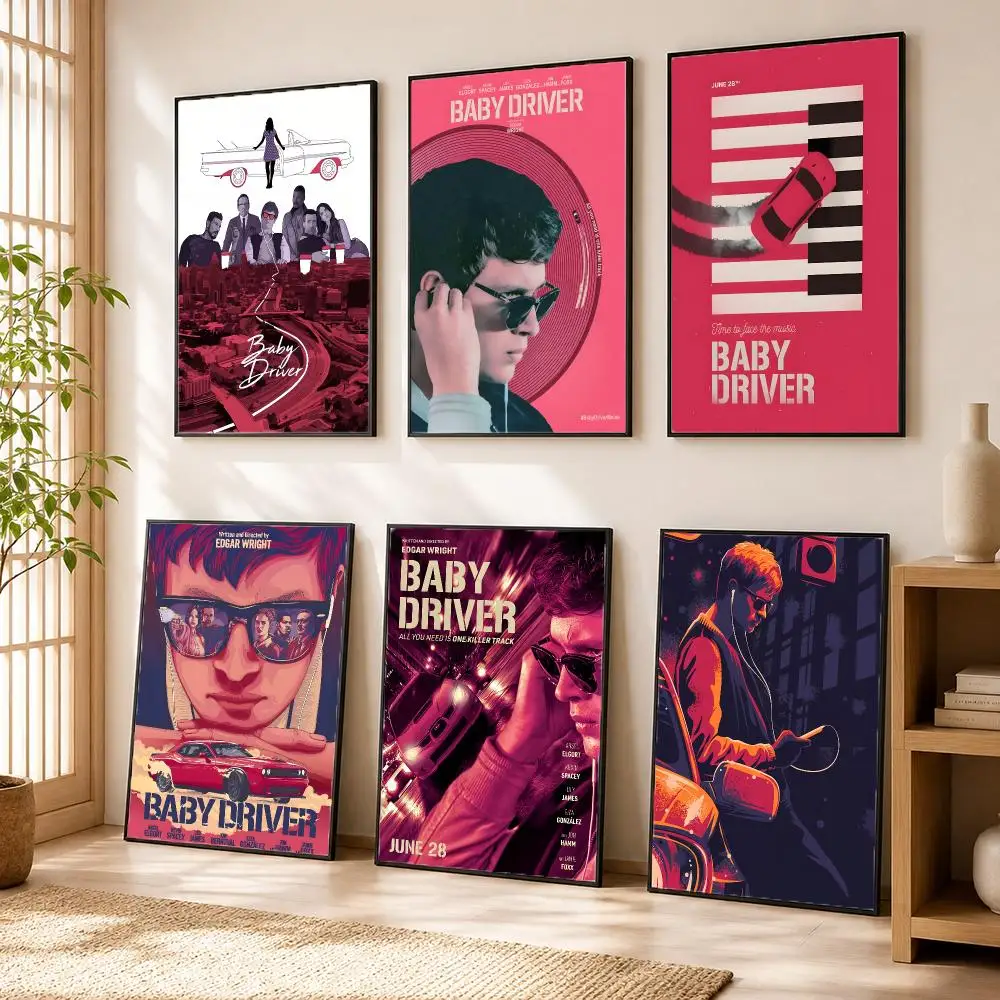 Classic Movies B-Baby Driver Poster Modern Home Living Bedroom Bar Hallway Waterproof Wall Art Aesthetic Decor