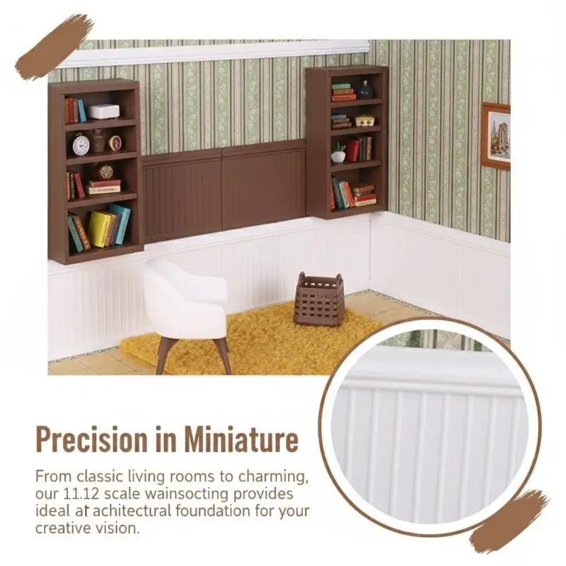 1/12 Accessories Dollhouse 1 Miniature Landscape Display Window Role Playing Simulation Vertical Pattern