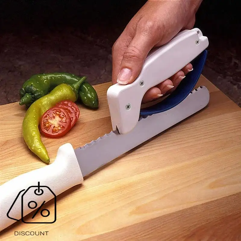 ABJO-2Pack Kitchen Knifes Sharpener Chef Grade Sharpening Tool Sharpens Knives & Scissors