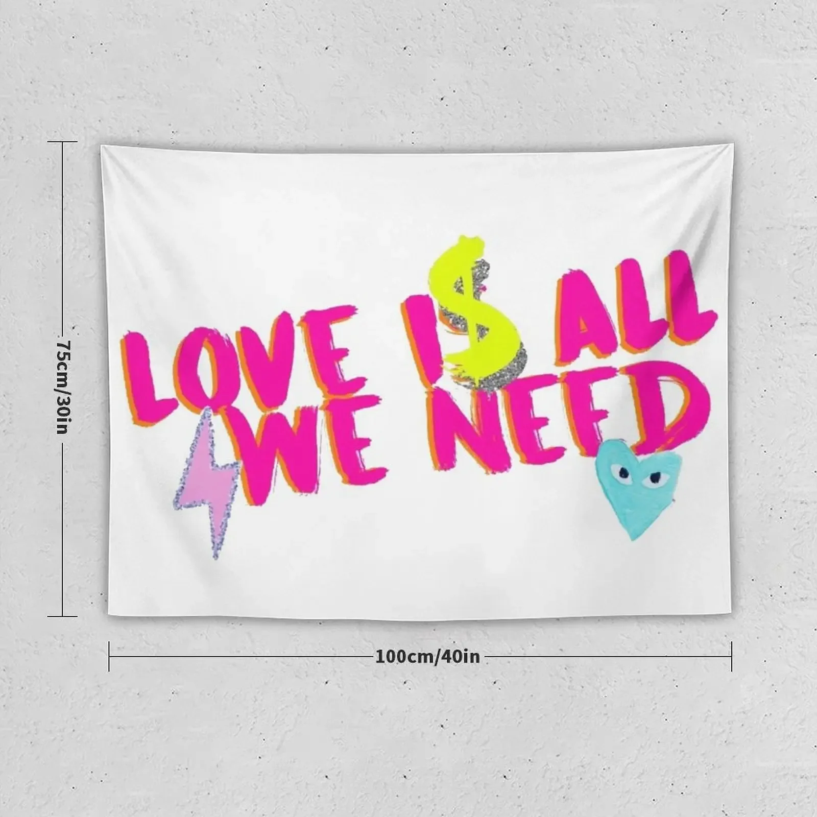 Love is all we need Tapestry Tapete For The Wall Home Decorating Room Decor Korean Room Decor Tapestry