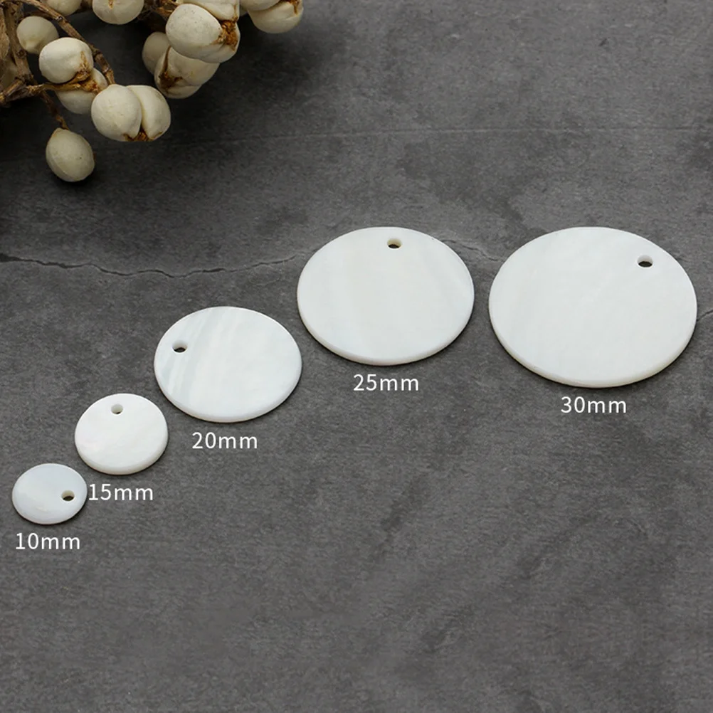 

20pcs Shell Earring Findings Natural Round Perforated 4Mm Diy Jewelry Making Supplies Craft Accessories For Bracelet Hanging