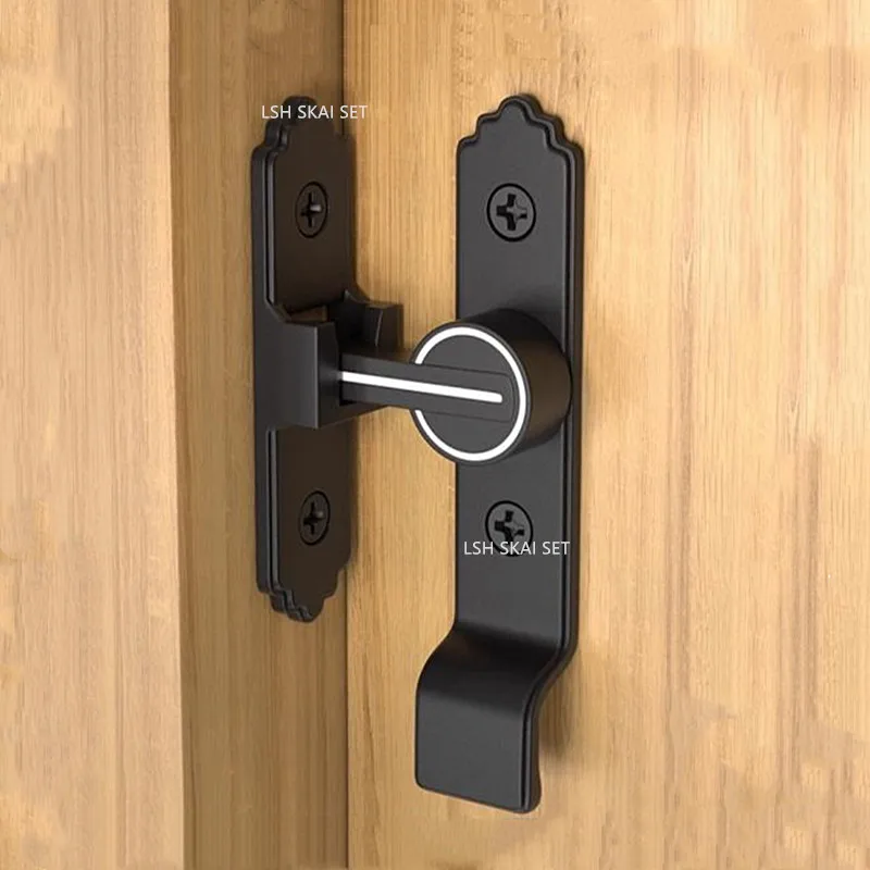 

Крытая раздвижная дверная защелка сарая 90/180 градусов безопасный дверной замок мебельная фурнитура дверная застежка шкафа оконные защелки из цинкового сплава