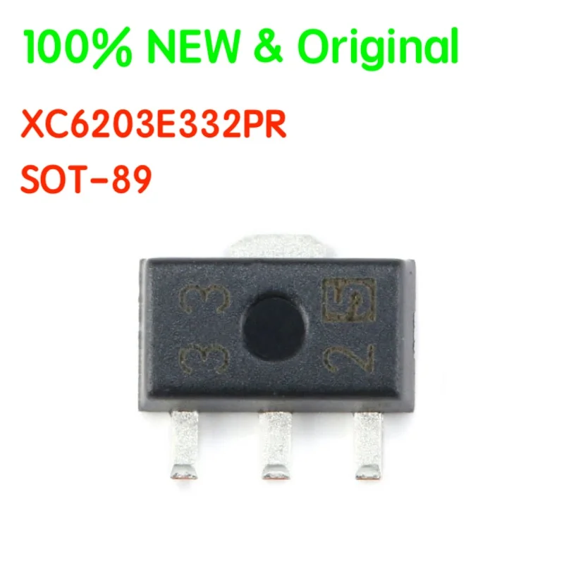 

10PCS/LOT XC6203 XC6203E332 XC6203E332PR SOT-89 Low-voltage Differential Linear Voltage Regulator Chip 100% NEW & Original