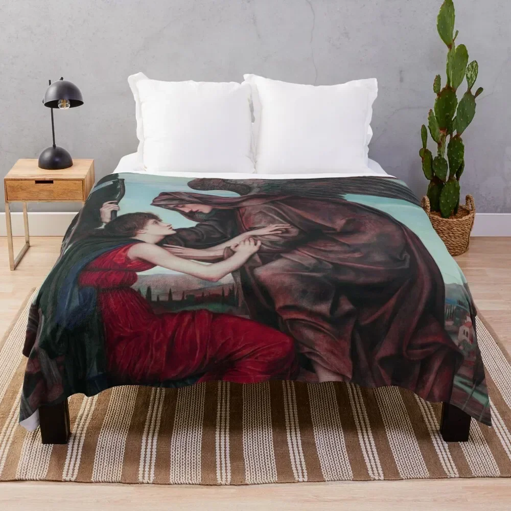 Angel of Death Evelyn De Morgan Painting Throw Blanket Sofas Extra Large Throw Vintage Bed Fashionable Blankets