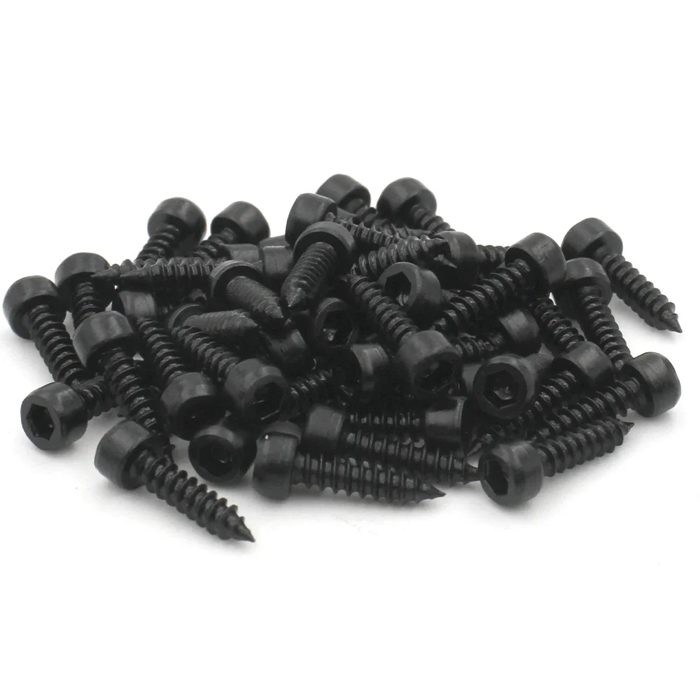 

10/20/50pcs M1.7 M2 M2.2 M2.3 M2.5 M2.6 M3 M3.5 M4 M5 Black Carbon Steel Hexagon Hex Socket Cap Head Self Tapping Model Screws