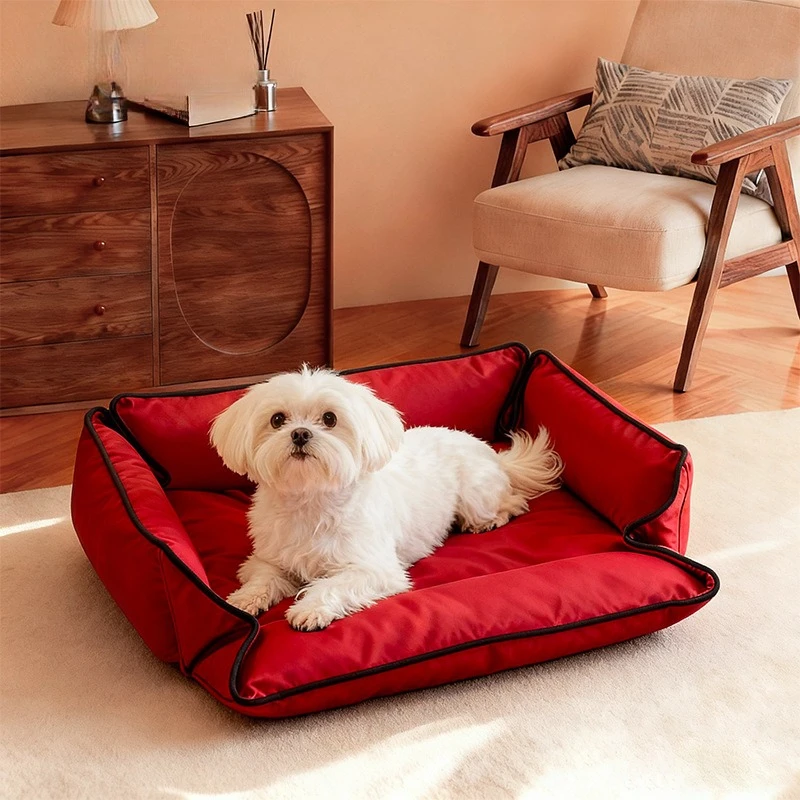 Cama para Mascotas, Nido para Perros, Sofá de Tela Oxford Gruesa, Cojín de Doble Uso para Caseta, Cama para Perros para Coche, Accesorios para Mascotas, Cama para Perros, Artículo para Cachorros