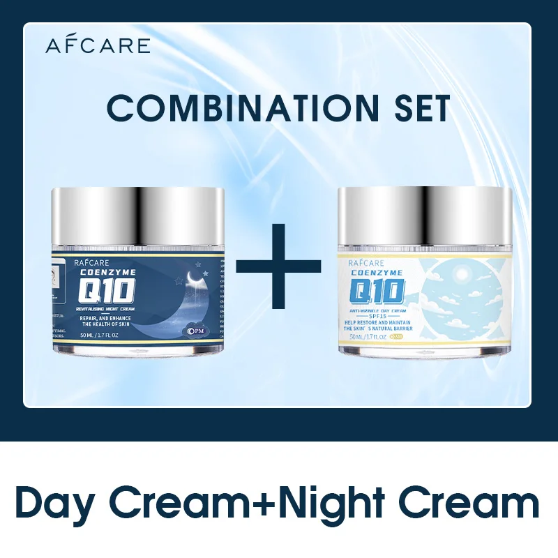 Q10 Day Cream Night Cream Combination Set Vitamin E Moisturizing Cream Neutral Skin Care Product