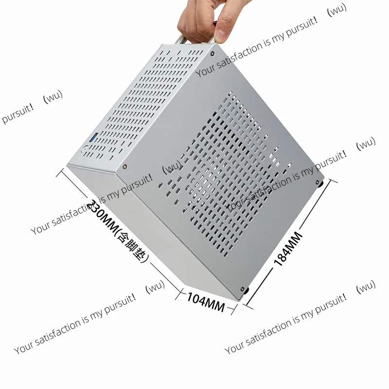 

Kaitian A07 desktop MINI ITX game independent graphics card all-aluminum chassis supports small 1U power supply