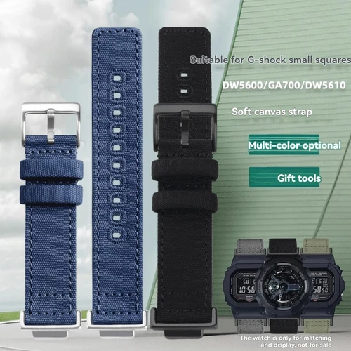 Correa de reloj de lona de nailon modificada para Casio G-SHOCK GA110/100/120 GM/GA2100 DW-5600 GW-B5600 GW-M5610 correa de reloj deportiva para hombre