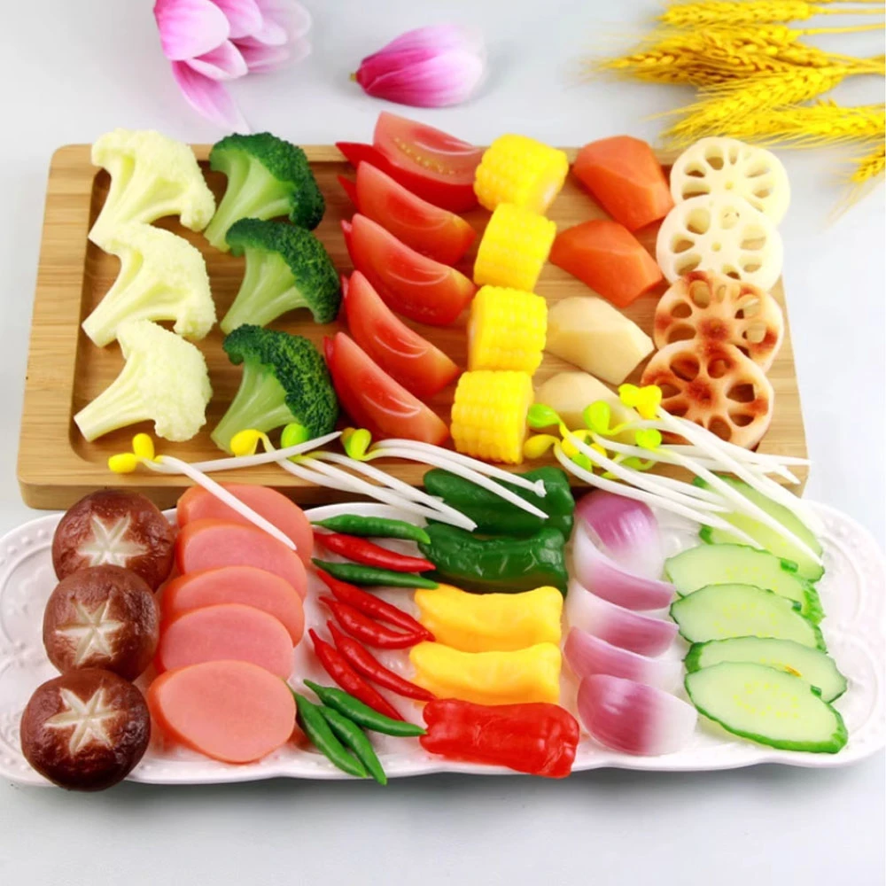 

5 Pcs/Lot Simulation vegetable fake Chili Pepper Broccoli Tomato Carrot Potato Onion Shitake Artificial Vegetable model