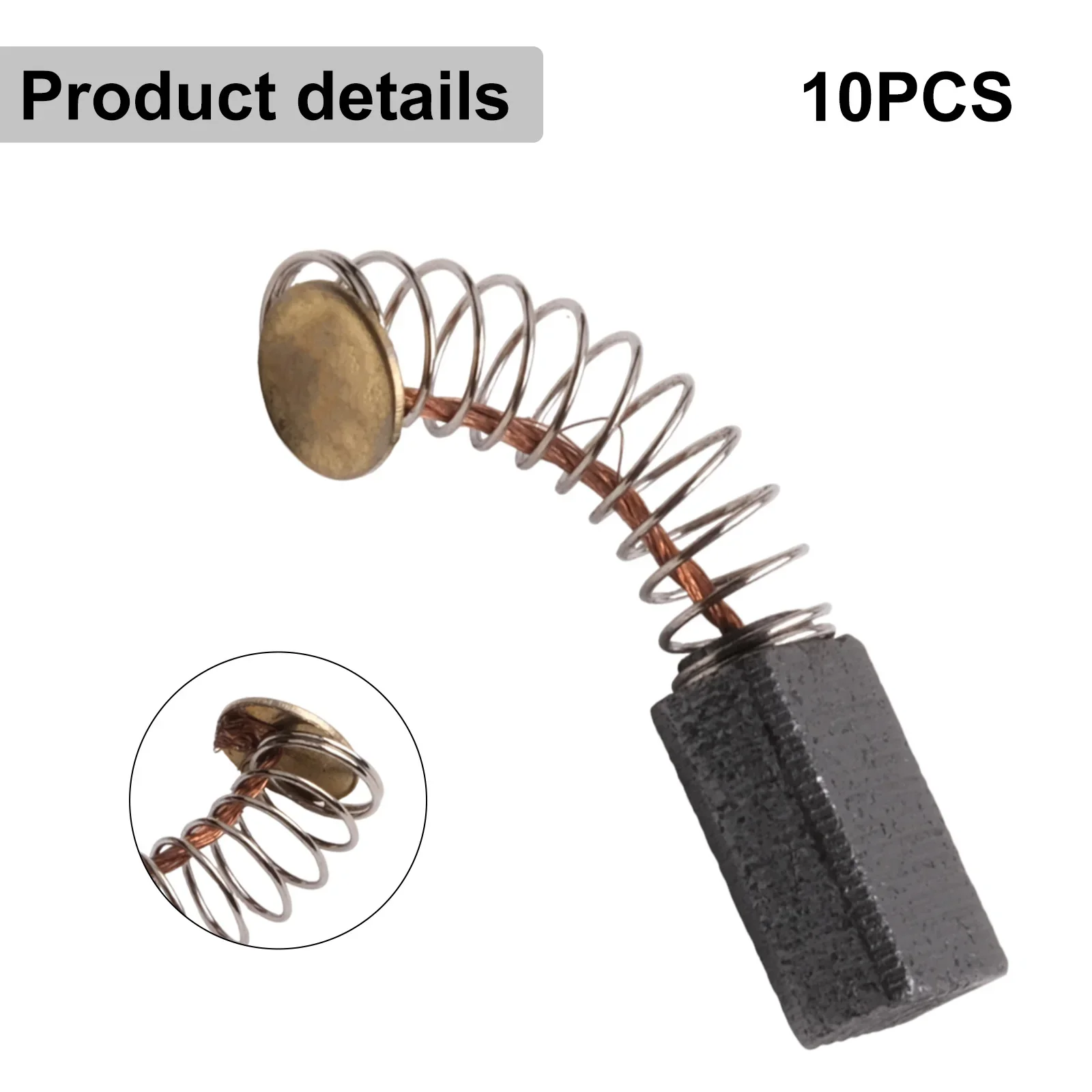 Molle per spazzole Spazzole in carbone Set di spazzole Sostituzione dell'anello di contatto con resistenza meccanica Resistente all'usura Scintilla per pendolarismo
