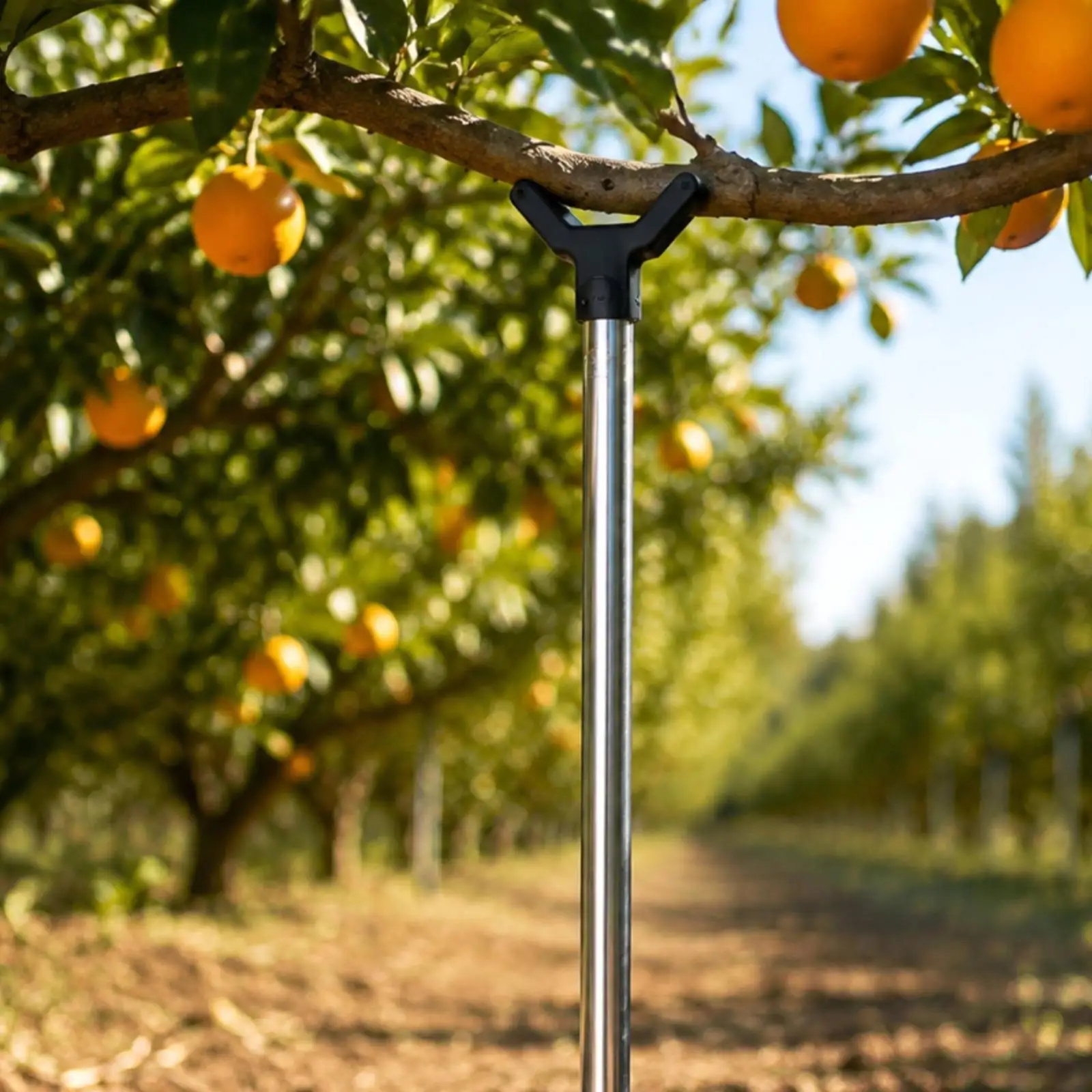 Adjustable Fruit Tree Support Stick with Grip Handle for Secure Branch Positioning Outside