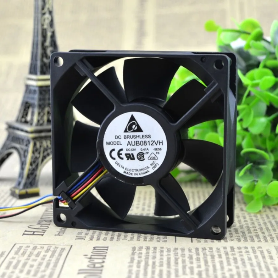 AA + FOR Delta DELTA 8025 8cm 0.41A PWM Automatic Speed Control CPU Radiator Fan AUB0812VH