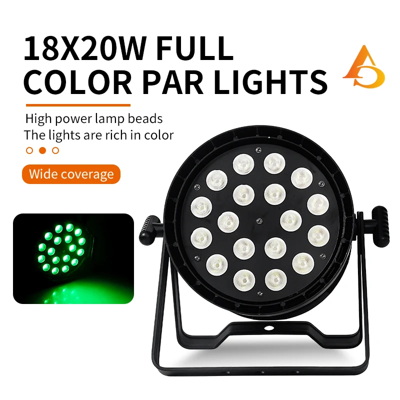 DMX 18x20W RGBW 4 in 1 LED Par Light High Power Lamp Kraal Aluminium Podiumlicht DMX-besturing voor DJ Disco Party Kerstmis