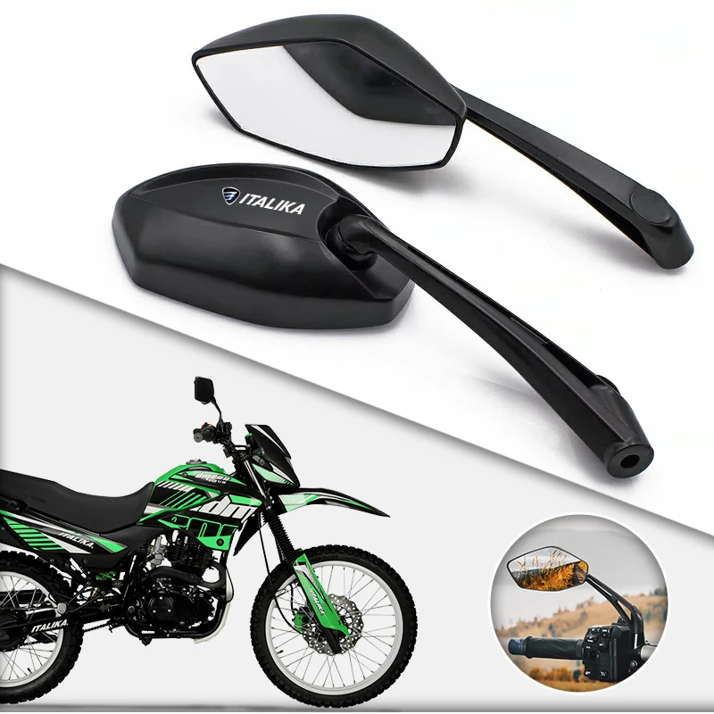 Espejos retrovisores modificados para motocicleta, accesorios de aleación ABS para ITALIKA XS125 XS150 WS150 GS DS150 GTS175 WS175, 2 uds.