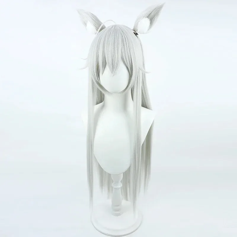 

NewGame Azur Lane IJN Shinano Косплей Парик с Ушками Длинные Серые Серебристые Термостойкие Синтетические Волосы Хэллоуин Вечеринка Ролевые Пла