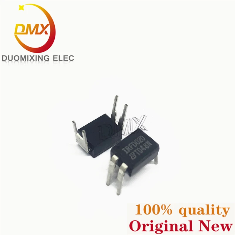 5-20Pcs IRFD020 IRFDO20 IRFD020PBF DIP4 FD020 2.4A/50V Mos Veld Effect Transistor