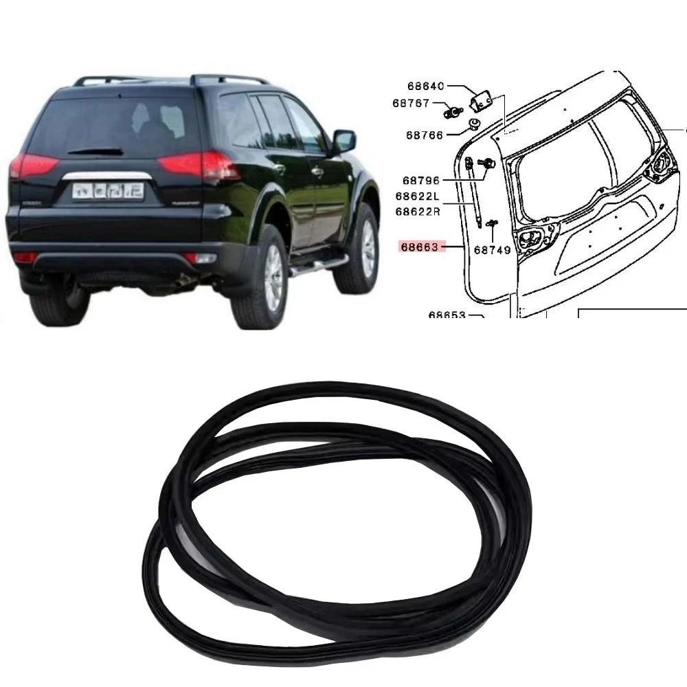 Tailgate Rubber seal for Pajero Sport KH 2007-2014 Trunk Weatherstrip for Montero Sport 2nd Rear Door Body Rubber Seal 5815A039