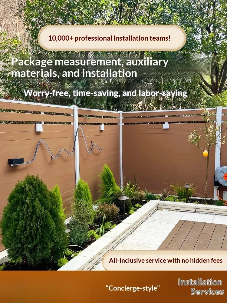 Villa Courtyard Aluminum Louver Fence Outdoor Garden Decorative Railing Weather Resistant Anti Rust Protective Boundary Fence