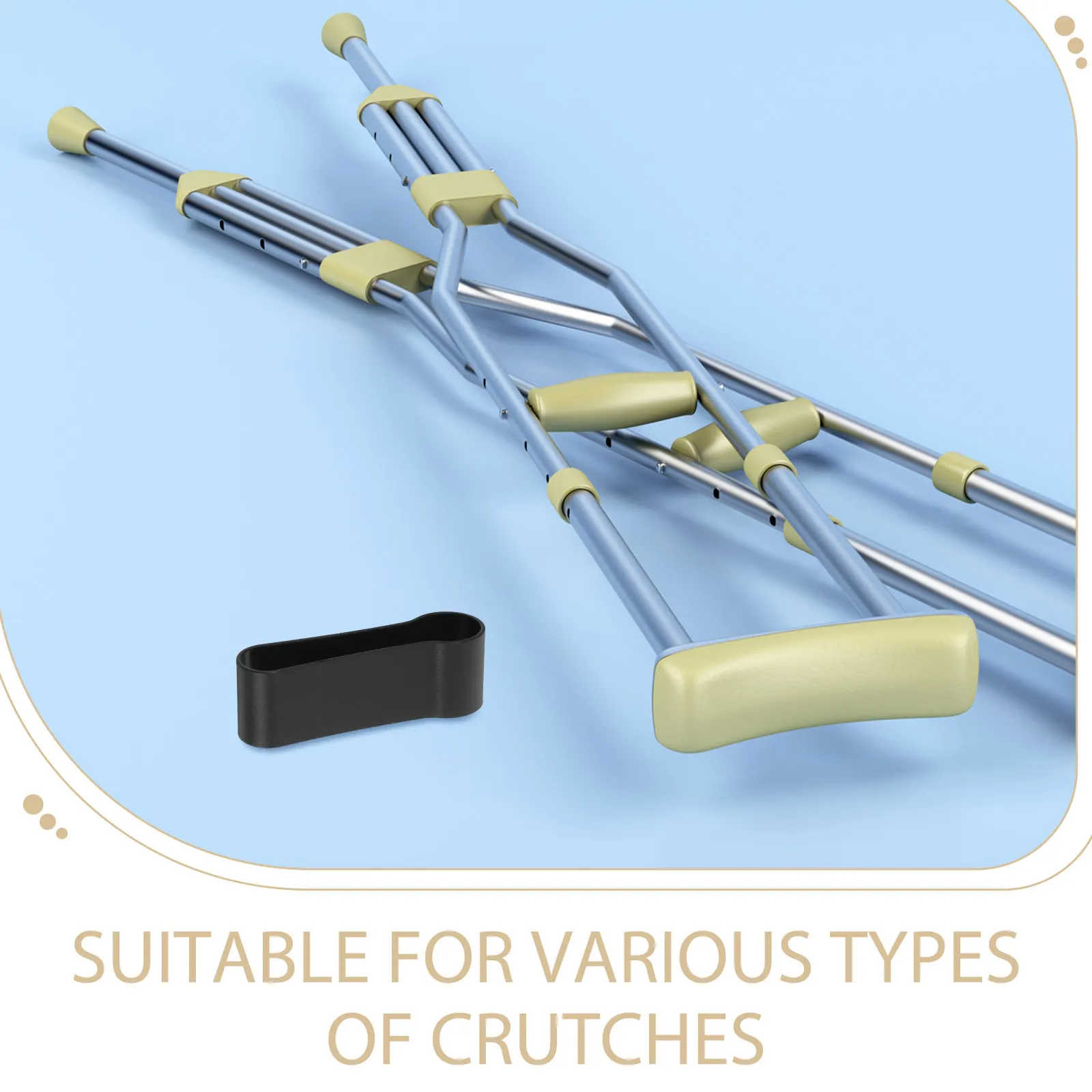Walking Stick Accessories Crutch Holder Strap for Trekking Cane Hiking Pole Crutches Replacement Parts Outdoor Climbing Sticks