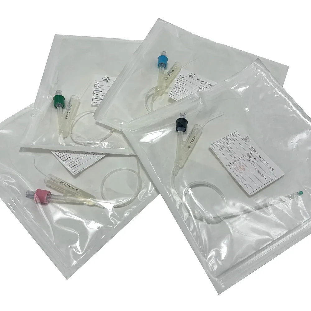 5pcs Two-way Foley Canine Urinary Catheter with Balloon 2 Way Foley Dog Catheters Silicone Urine Catheters Veterinary Instrument