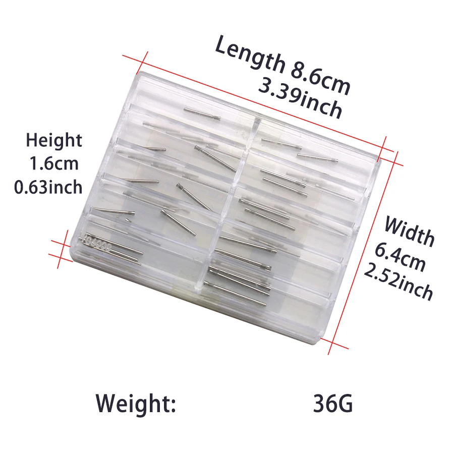 Peças de relógio, parafusos de cabeça plana de pulseira de relógio de aço inoxidável balão azul, parafusos métricos em caixa